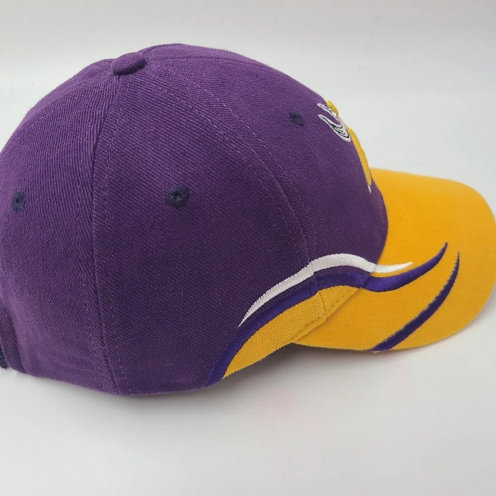Vintage Minnesota Vikings Hat Adjustable Drew Pearson Purple Yellow NFL 90s‎ Men